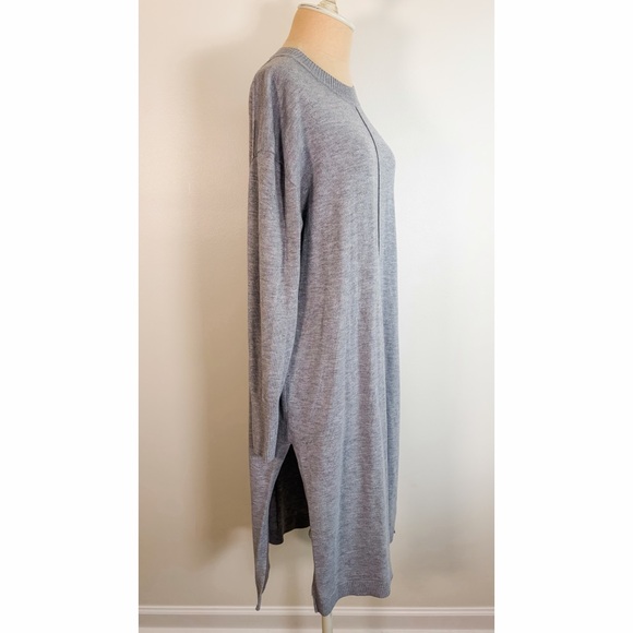 H&M Gray Knit Sweater Tunic Dress With High Side Slits - Picture 5 of 11